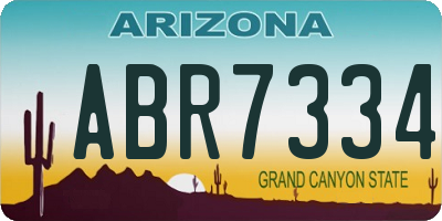 AZ license plate ABR7334