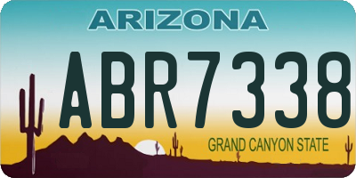 AZ license plate ABR7338