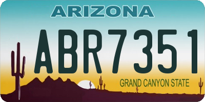 AZ license plate ABR7351