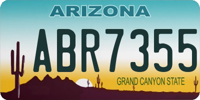 AZ license plate ABR7355