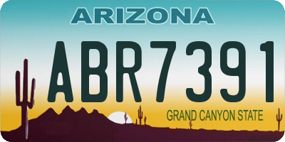 AZ license plate ABR7391