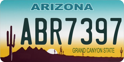 AZ license plate ABR7397
