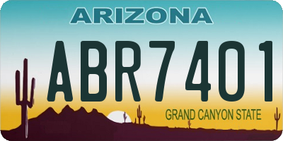 AZ license plate ABR7401
