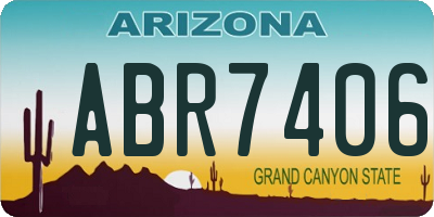 AZ license plate ABR7406