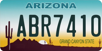 AZ license plate ABR7410