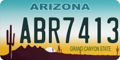 AZ license plate ABR7413