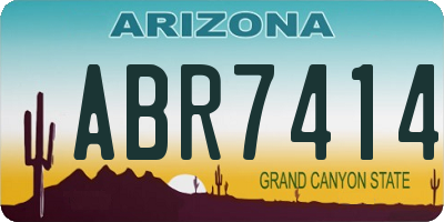AZ license plate ABR7414
