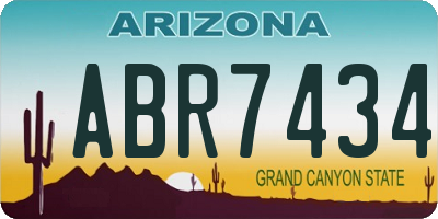AZ license plate ABR7434