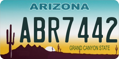 AZ license plate ABR7442