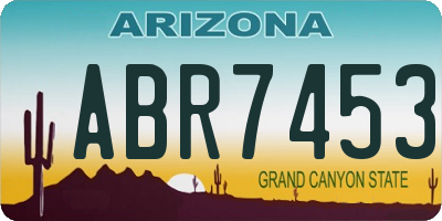 AZ license plate ABR7453