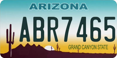 AZ license plate ABR7465