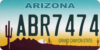 AZ license plate ABR7474