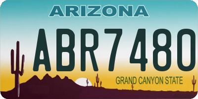 AZ license plate ABR7480