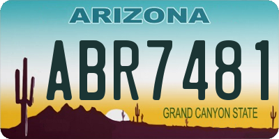 AZ license plate ABR7481