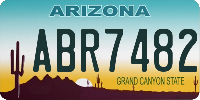 AZ license plate ABR7482