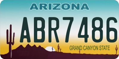 AZ license plate ABR7486