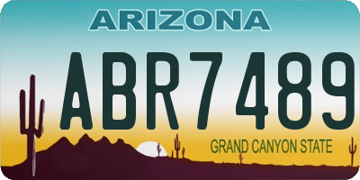 AZ license plate ABR7489