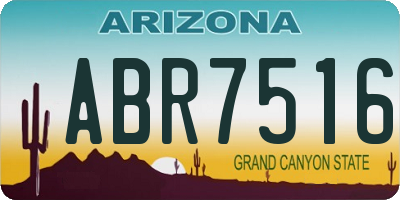 AZ license plate ABR7516