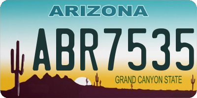 AZ license plate ABR7535