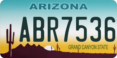 AZ license plate ABR7536