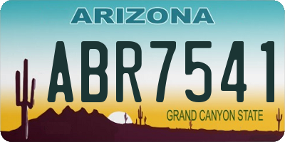 AZ license plate ABR7541