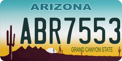 AZ license plate ABR7553