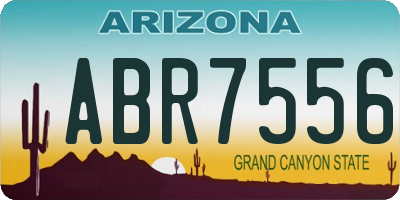 AZ license plate ABR7556