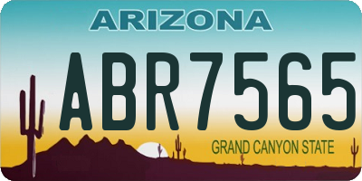 AZ license plate ABR7565