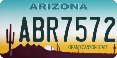 AZ license plate ABR7572