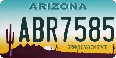 AZ license plate ABR7585