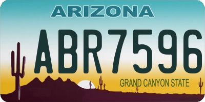 AZ license plate ABR7596
