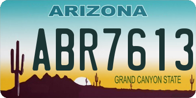 AZ license plate ABR7613