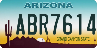 AZ license plate ABR7614