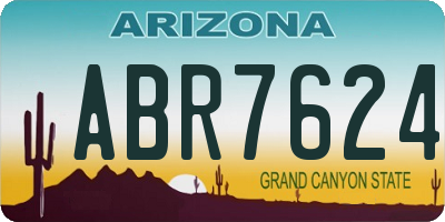 AZ license plate ABR7624