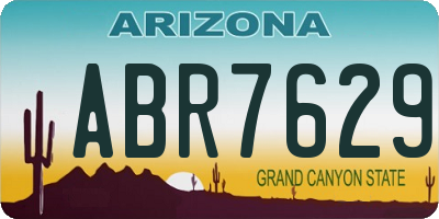 AZ license plate ABR7629