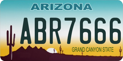 AZ license plate ABR7666