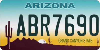 AZ license plate ABR7690