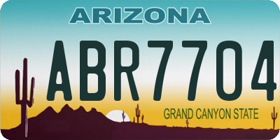 AZ license plate ABR7704