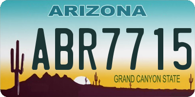 AZ license plate ABR7715