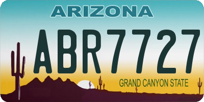 AZ license plate ABR7727