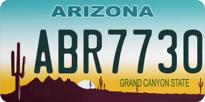 AZ license plate ABR7730