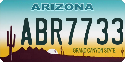 AZ license plate ABR7733