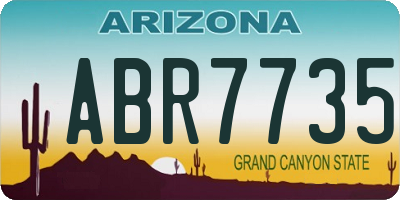 AZ license plate ABR7735