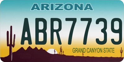 AZ license plate ABR7739
