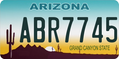 AZ license plate ABR7745