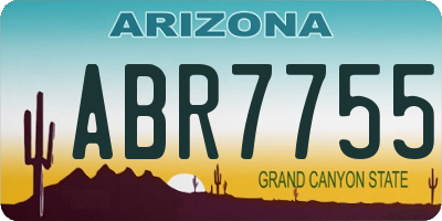 AZ license plate ABR7755