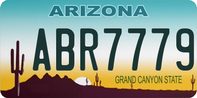AZ license plate ABR7779
