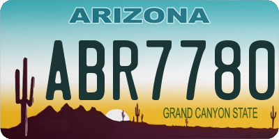 AZ license plate ABR7780