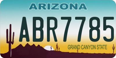 AZ license plate ABR7785