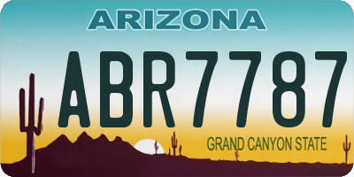 AZ license plate ABR7787